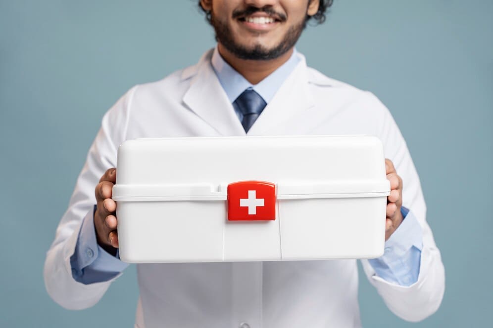 Employee receiving protection through the convenient workplace vaccines program.